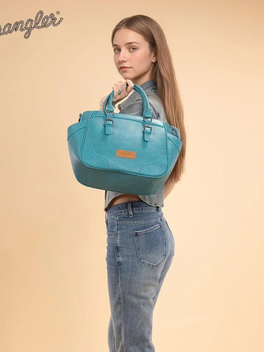 Wrangler Tote Bags for Women Crossbody Purses Designer Top Handle Handbags_3